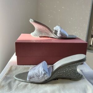 Cult Gaia PVC Crystal Embellishments Slides